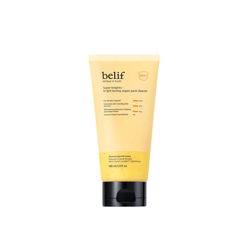 Belif Super Knights Bright Toning Vegan Pack Cleanser 150 mL