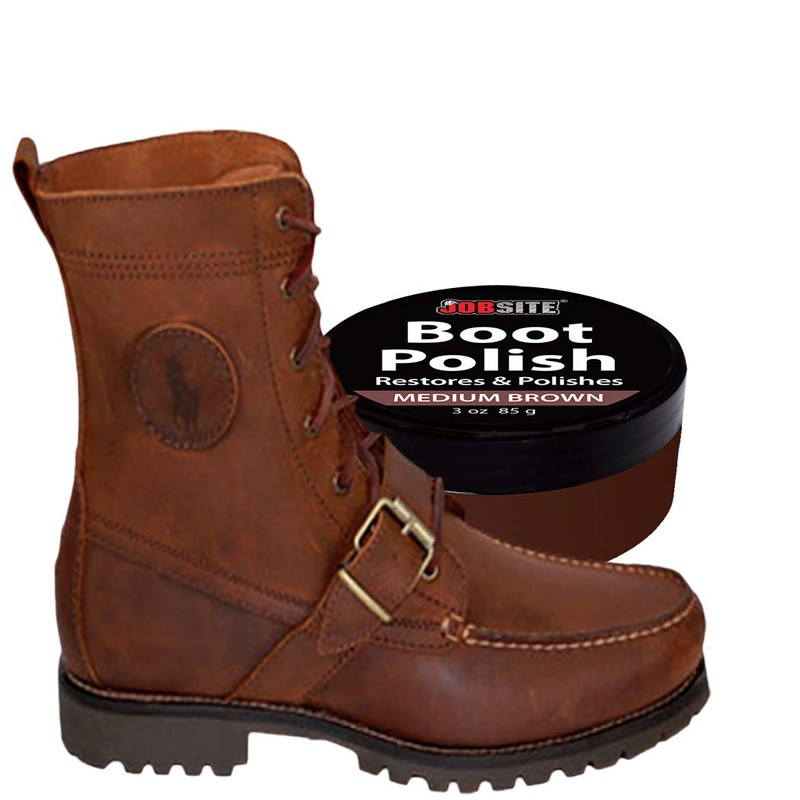 JobSite Premium Leather Boot & Shoe Polish Cream - Restores,