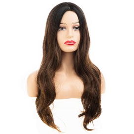 Dsimeig Long Straight Brown Wigs for Women Synthetic Natural Looking Cosplay Replacement