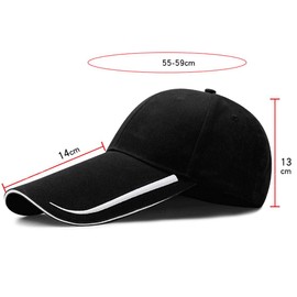 YEKEYI Baseball Cap Extra Long 100% Washed Cotton Extended Brim Sun Protection Long Large Peaked Cap, gray