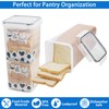 Tiawudi 2 Pack Bread Box, Plastic Bread Container, Bread Storage