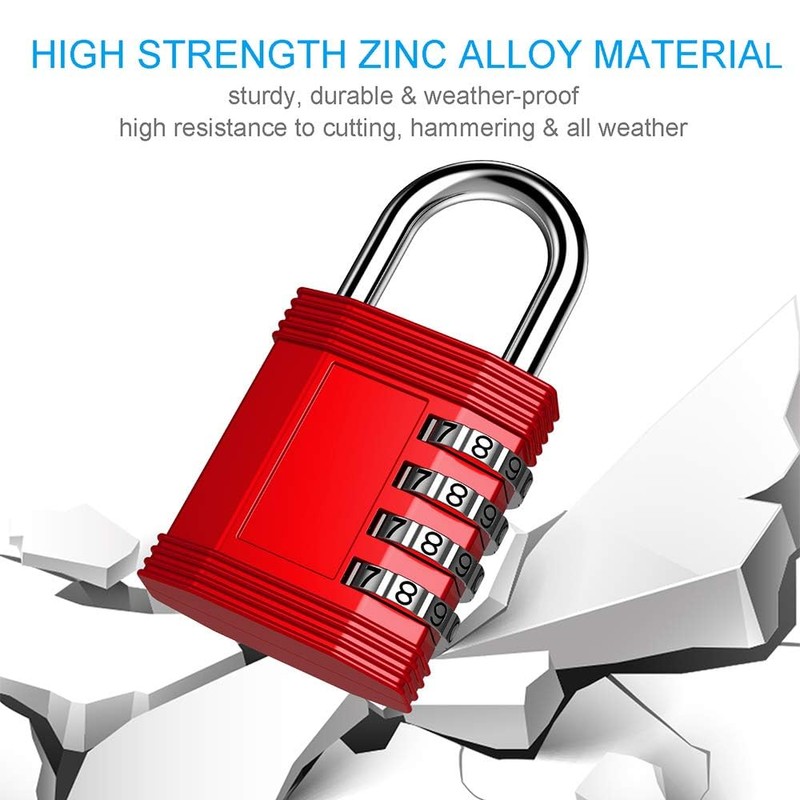 ZHEGE Locker Padlocks, Combination Padlock for Gym, Outdoor Padlocks with