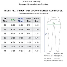 Equinavia Erik Mens Full Seat Breeches - Steel Grey - 40