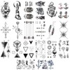 Oumino 20 Pcs Tattoo Stickers Lighthouse Nautical Indian Body Stickers