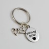 You're My Person Key Chain, Double Heart Charm Keychain, You