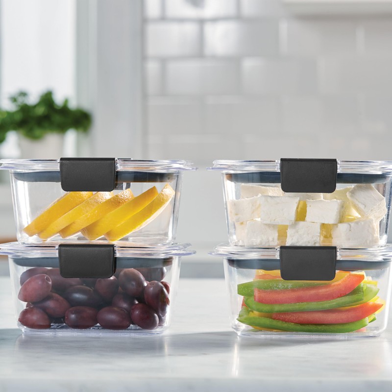 Rubbermaid Brilliance BPA Free Airtight Food Storage Containers with Lids,