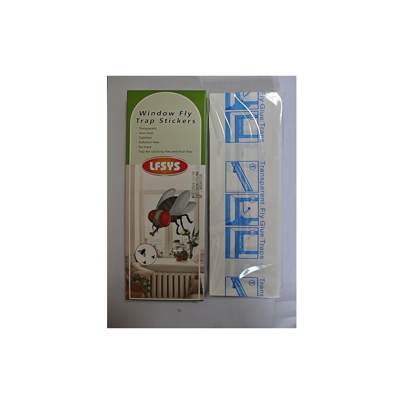 Window Fly Traps, Clear Sticky Paper Strips for Indoor Fruit