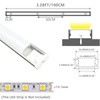 THMOOTHER LED Strip Pre-Drilled U Channel Diffuser 6-Pack 3.28FT,Surface Mounted