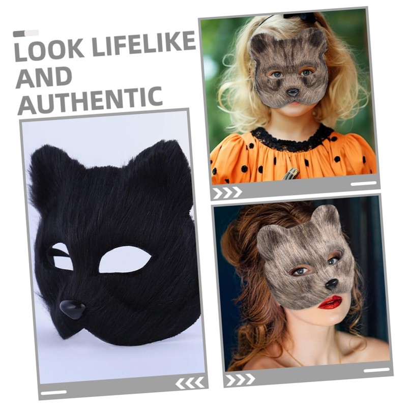 WOONEKY Realistic Fox Masks Animal Masks Cosplay for Men Women