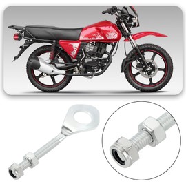 Briny River 2 Pairs of 12mm Chain Tensioner Axle Adjuster 12mm Adjuster Pit with Nuts for 110cc 125cc ATV Quad Dirt Bike Motorbike Silver