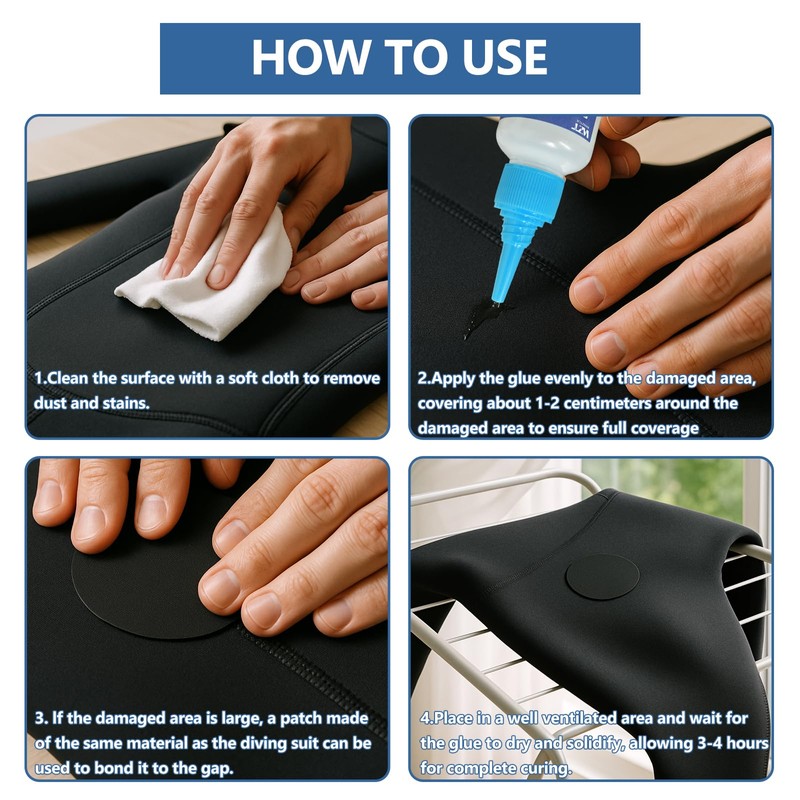 Wetsuit Repair Glue & Fast-Dry Adhesive Kit - Professional Sealant