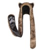 Wolf Faux Fur Party Animal Hat Scarf Gloves Mittens for