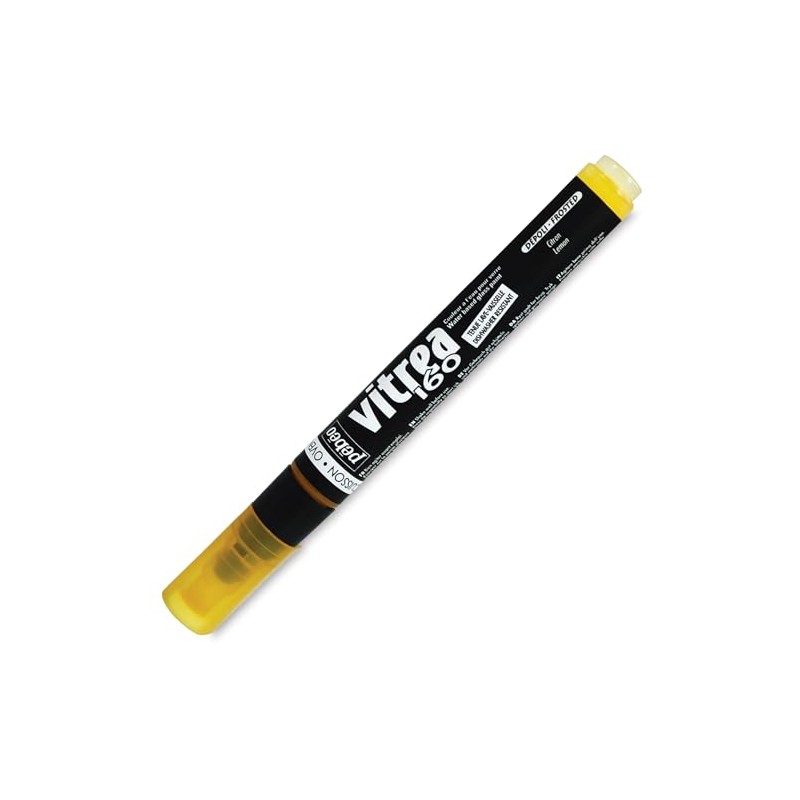 PEBEO Vitrea 160-Glass Paint Frosted Marker, Lemon