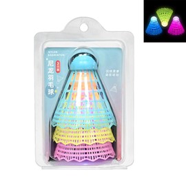 LED Shuttlecocks Badminton | Feather Shuttlecocks Lighting | Pack of 3 Shuttlecock Badminton Glo-w in The Dark | Stable & Dur-able Badminton Set for Indoor Outdoor Sports