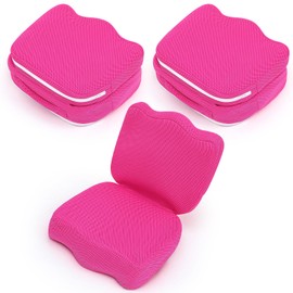 Yerliker Foldable Hot Tub Booster Seat, Inflatable Adjustable 2 Heights Extra Thick Hot Tub Pillow Bath Seat with Back Support Cushions, Washable for Spa Bathtub Indoor Outdoor(Rose Red,2 Pcs)