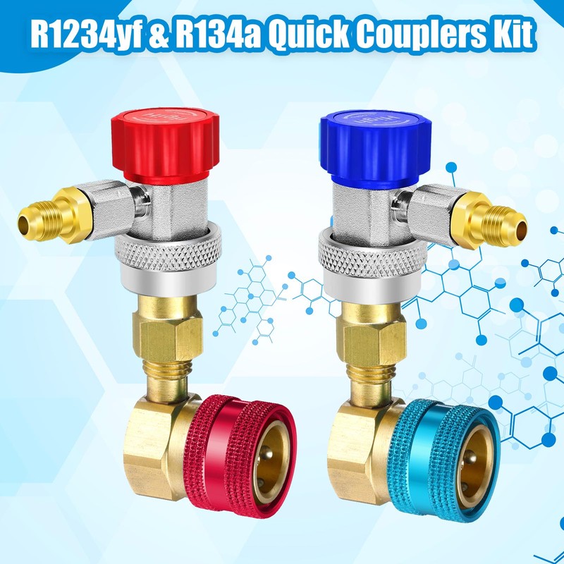 Tandefio R1234yf Adapter R1234yf to R134a Quick Coupler High Low