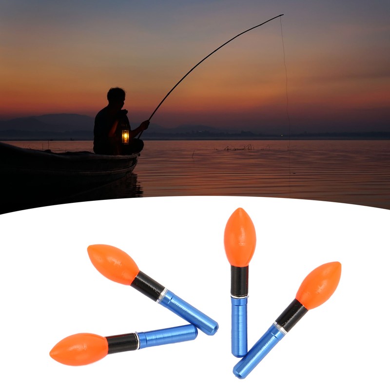 4pcs Bobber Light Glow Sticks Reusable Bulb Type Electronic Fishing