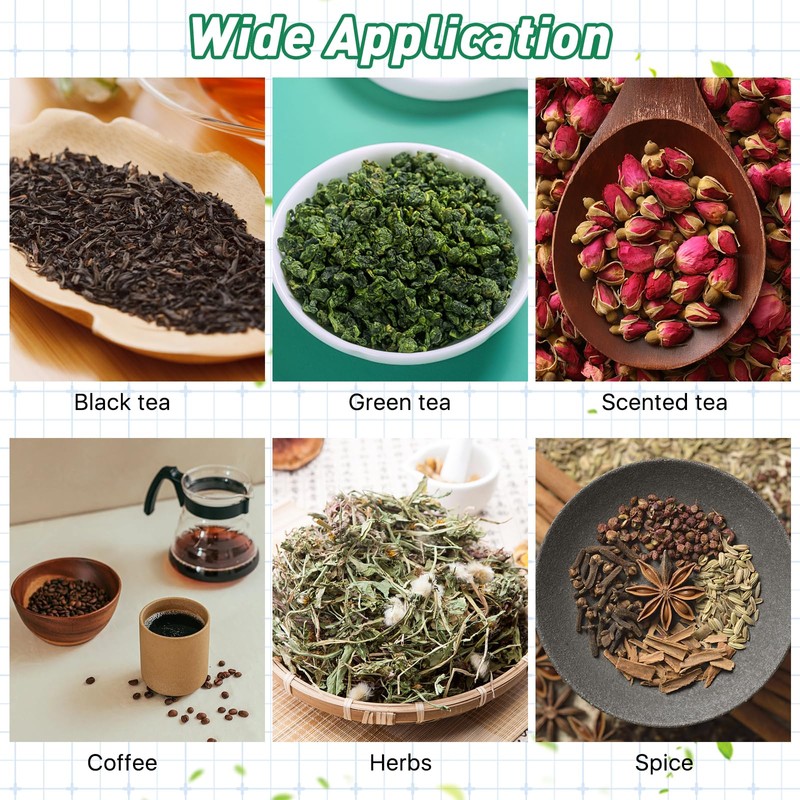 Worldity 1000 bolsas de té desechables para té de hojas