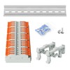 5Pcs DIN Terminal Blocks, 4 Conductor Compact Wire Conductor Splicing