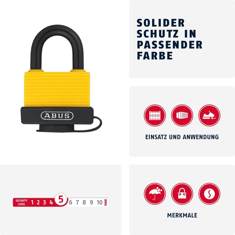 ABUS 50873 Al 70/45 45 mm brass padlock with aluminium