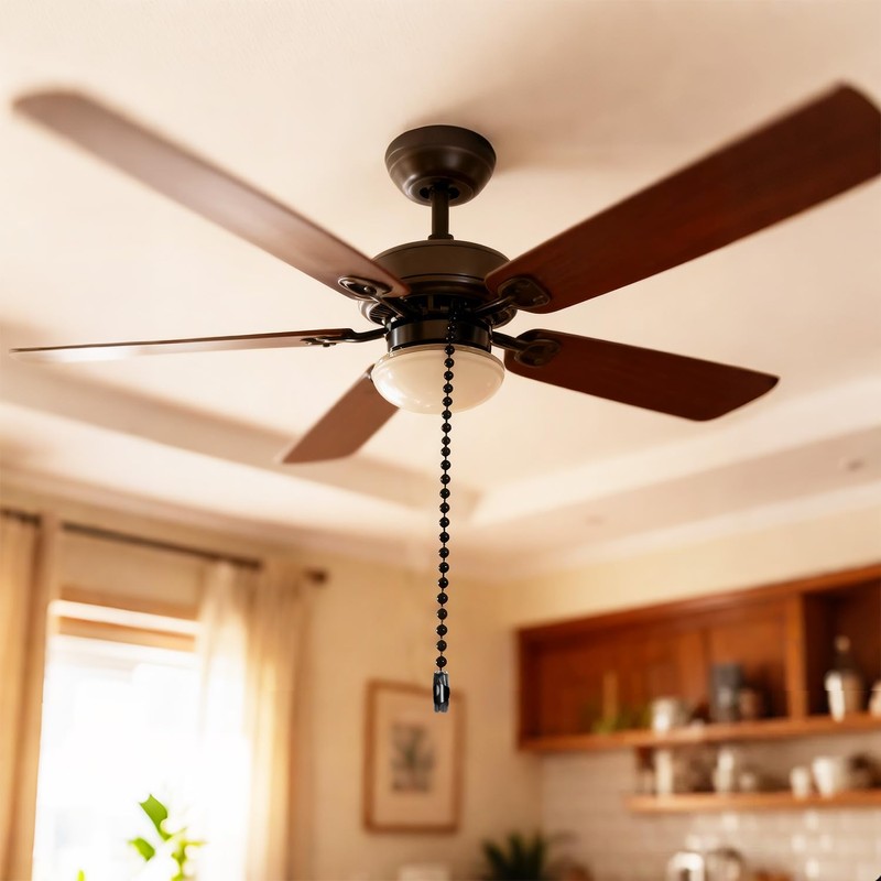 Heynsgu Black Ceiling Fan Pull Chain 120" Extra Long Rust