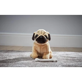 Living Nature Pug, Realistic Soft Cuddly Dog Toy, Naturli Eco-Friendly Plush, 19cm