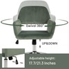 FurnitureR Home Office Chair, Mid Back Velvet Upholstered Vanity Desk