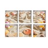 Yardwe Pack of 6 Non-Slip Stickers Beach Pattern Bathroom Pedal
