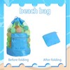 AYNKH Foldable Beach Toy Bag, Mesh Beach Bag with Adjustable