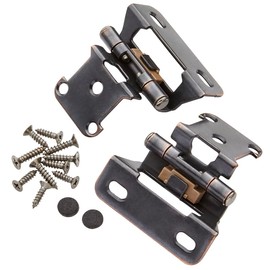 Partial Wrap 1/4" Overlay Hinges - Oil Rubbed Bronze - Pair