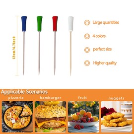 100Pcs Cocktail Picks Golf Tee Toothpicks for Appetizers,Golf Themed Tee Fruit Toothpick,Decorative Toothpicks for Drinks, Fruits, Charcuterie, Sandwich, Bar Garnish, Party Food