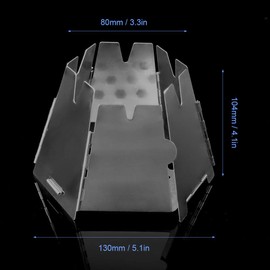 HUIOP Mini Foldable Stainless Steel Hexagon Wood Stove Portable Outdoor Camping Backpacking Cooking Stove