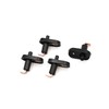 A ABSOPRO Door Courtesy Light Switch Button 1.4x0.8x1.4 Inch Black (Set of 4)