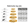BUDKAS Rolled Leather Dog Collar for Small Medium Large Dogs