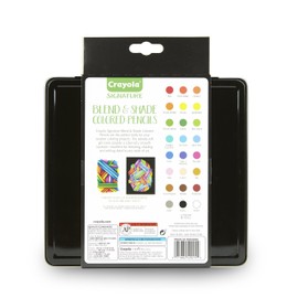 Crayola Signature Blend & Shade Soft Core Colored Pencils in Tin, Gift - 24 Count, Blend & Shade Colored Pencils