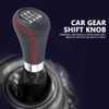 Gear Shift Knob 6 Speed, PU Leather Universal Car Auto/Manual