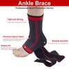 Ankle Brace Set of 2 Compression Support Adjustable Sleeve for