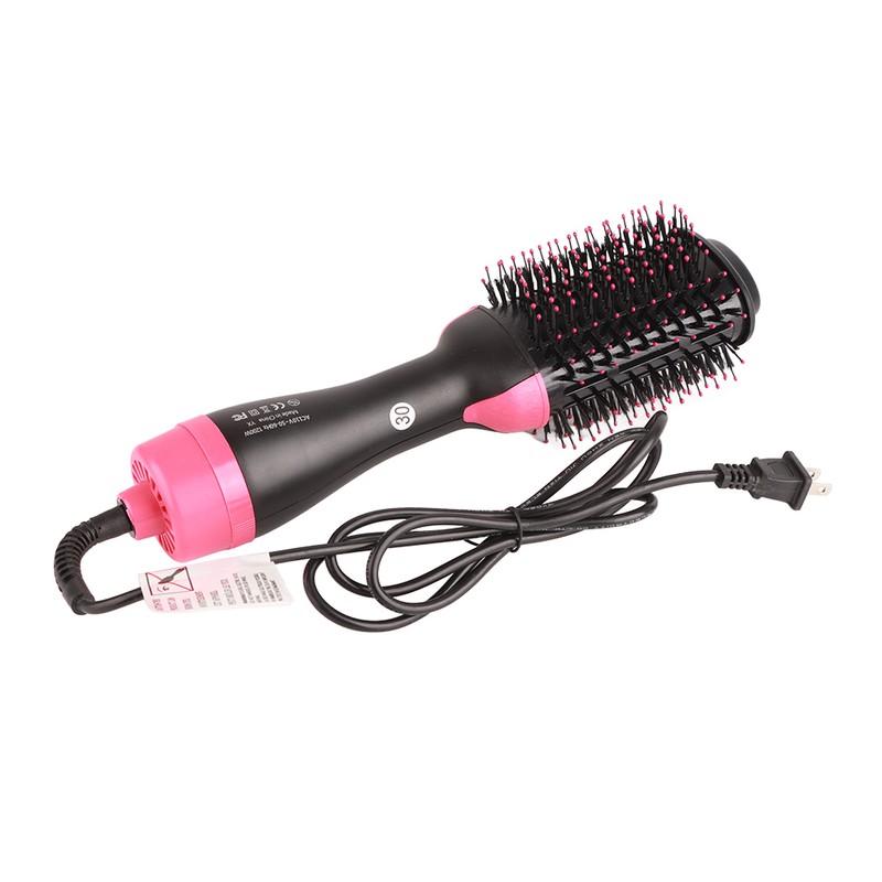 Electric Hair Comb Pink Black Ionic Technology Tourmaline Ceramic 1200w
