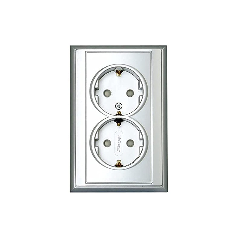 Kopp 927620086 Malta two-way socket with earthing contact complete device
