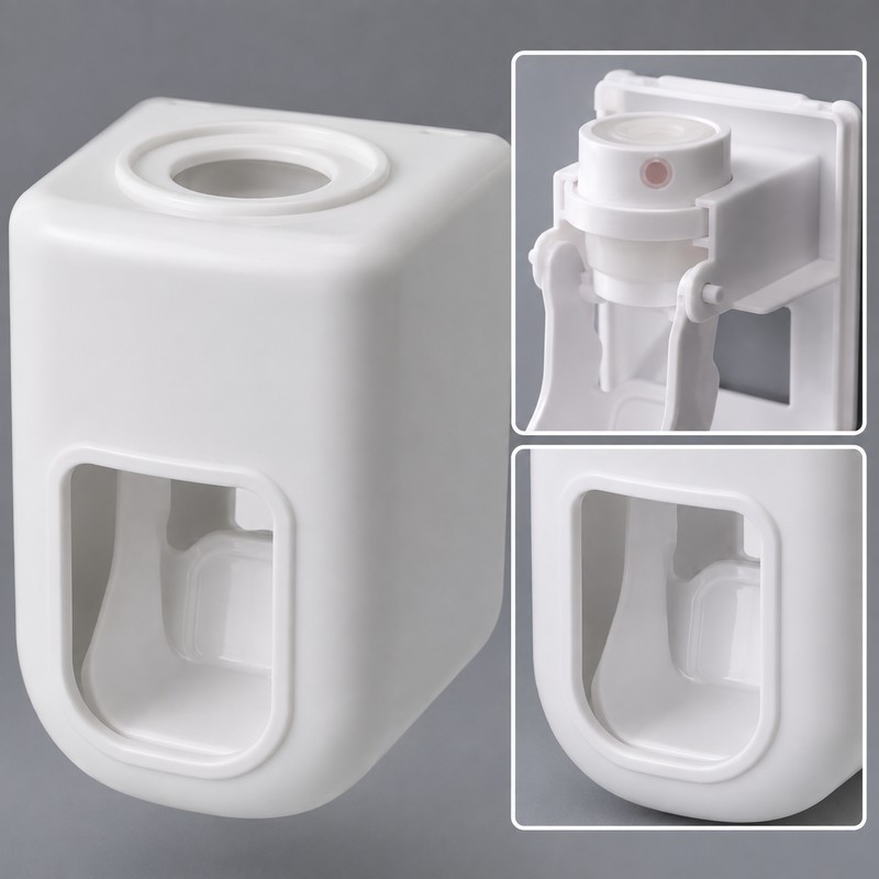 Wall Mounted Toothpaste Dispenser for Bathroom Use – Waterproof Plastic