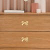 DOITOOL Brass Bow Shape Cabinets Knobs Gold Drawer Pulls Decorative