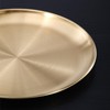Xebslyti Round Stainless Steel Tray Dinner Dishes Plate Gold Decorative