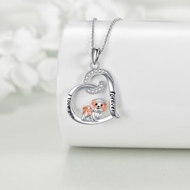 ONEFINITY Shih Tzu Gifts Sterling Silver Shih Tzu Pendant Necklace Shih Tzu Jewelry for Women and Dog Lovers