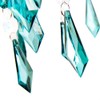 Modern Waterfall Design Easy Fit Pendant Shade with Clear/Teal Acrylic