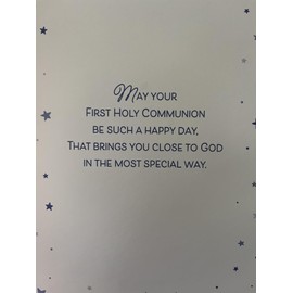 Special Grandson First Holy Communion Card with Gold Foil Detail, 13 x 19 cm