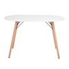 CozyCasa Kitchen Dining Table Mid Century Table White Modern Simple