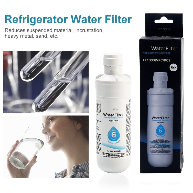 Water Filter Replacement, LT1000p Replaceable Fridge Water Filter Home Remover,