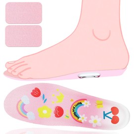 Insoles for Airtag Hidden Holder, Tracker Devise Case for Kids, Comfortable Inserts for Shoes (Pink, Foot:6.2-6.9IN/Insole:6.8-7.5IN/10-12C)