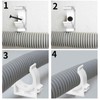SWTYExt Pack of 60 Clamp 20 mm Pipe Holder White