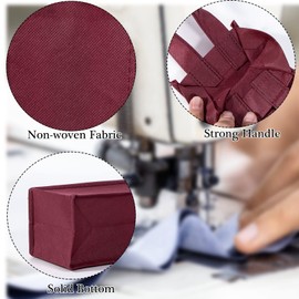 Dasofine 20pcs Reusable Wine Bags, 4”x 3.5”x 13.8” Wine Gift Bag, Non-Woven Fabric Wine Bags for Wine Bottles Gifts, Wine Bottle Gift Bags with Handle for Party, Wedding